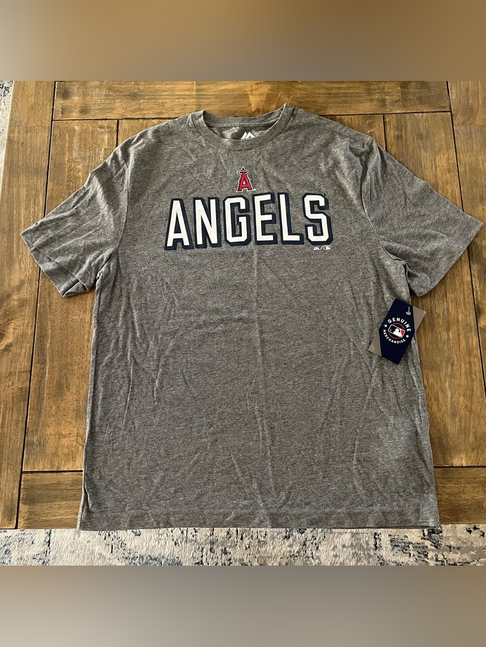 Genuine Merchandise Gray Los Angeles Angels Short Sleeve Tee size Men’s L NEW